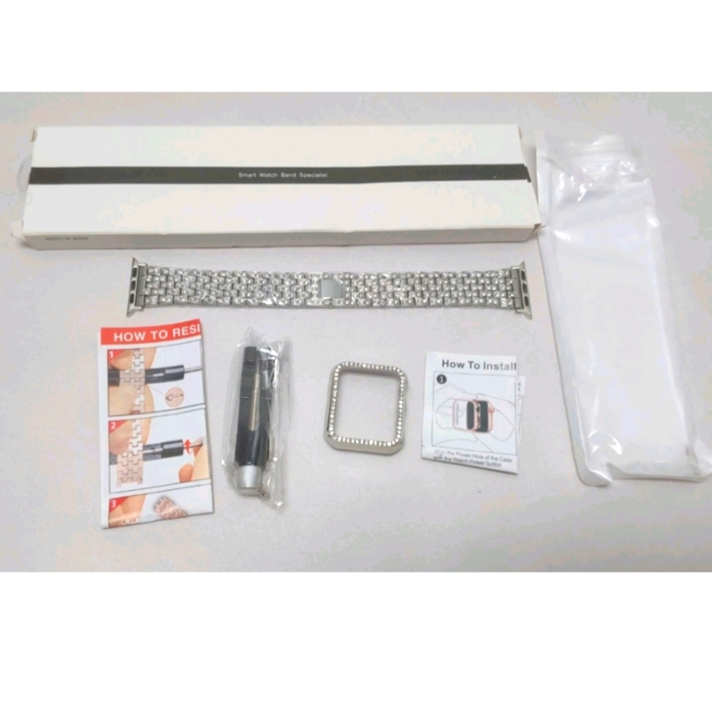 Silver Smart Watch Band